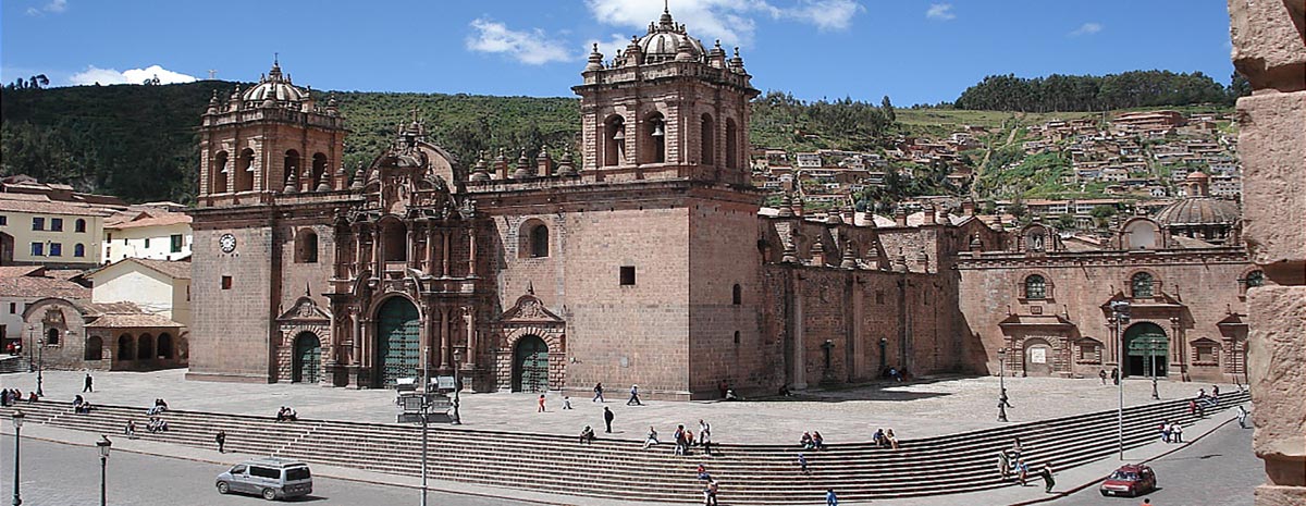 Magnífica vista da Catedral de Cusco